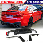 For Bmw F90 M5 2018-2020 Rear Bumper Diffuser Splitters Lip Real Carbon Fiber