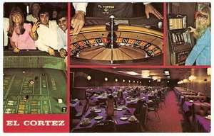 Postal publicitaria Las Vegas Nevada El Cortez Casino Hotel de 4 vistas de los años 60 - Imagen 1 de 2