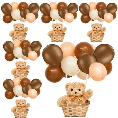 6 Sets Bear Baby Shower Decoration Baby Shower Birthday Party Table Decor Inc... - Image 1 of 4