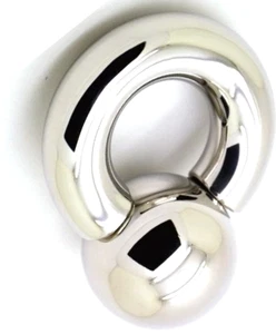 00g Big Ball Screw Circular Barbell Prince Albert Hodensack Gewicht Ohrhänger Lappen - Bild 1 von 6