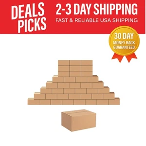 Cost-Effective 40 Box Set 8x6x4 Inch Shipping Solutions for Small Items - Picture 1 of 9