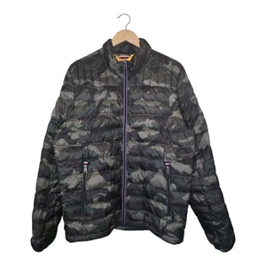 Tommy Hilfiger Para Hombre Mediano Camuflaje Verde Acolchado Embalable Puffer Chaqueta Plumón de Pato - Imagen 1 de 13