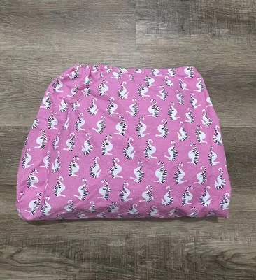 Pottery barn Kids Fitted Crib Sheet Organic Preppy Seahorse Hot Pink Ocean Beach - Image 1 of 4