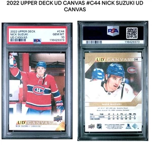 2022-23 Upper Deck Series 1 Nick Suzuki UD Canvas #C44 Canadiens PSA 10 POP2🔥 - Bild 1 von 3