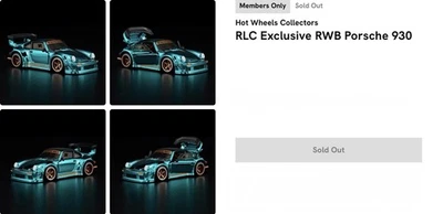 2025 Hot Wheels RLC Exclusive *RWB Porsche 930* Unopened  *SOLD OUT*  (LAST ONE) - Image 1 of 4
