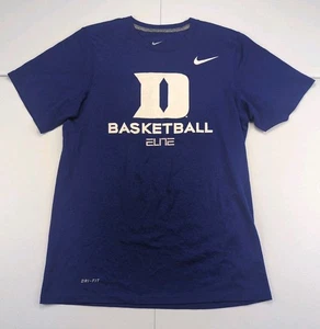 Nike Elite Duke University Basketball T Shirt Mens Sz Small Dri-Fit Blue Devils - Picture 1 of 9