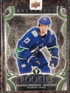 2024-25 Artifacts JONATHAN LEKKERIMAKI Emerald Rookies! #229 13/99 Canucks! - Picture 1 of 3