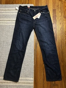 Levi's 514 Straight Leg Dark Wash Denim Jeans Pants Men’s 38x34 NWT - Picture 1 of 5