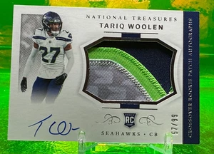 #57/99 2022 PARCHE AUTO Crossover RC Tariq Woolen National Treasures Seahawks - Imagen 1 de 2