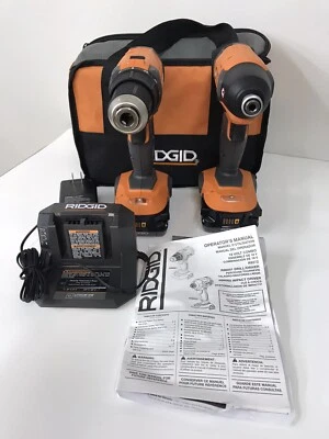 Ridgid Cordless 2 Tool Combo kit R86001 & R86002  - Image 1 of 4
