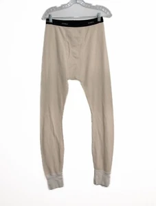 Hanes Thermal Long Underwear Pants Beige Size M Cotton Blend - Picture 1 of 8