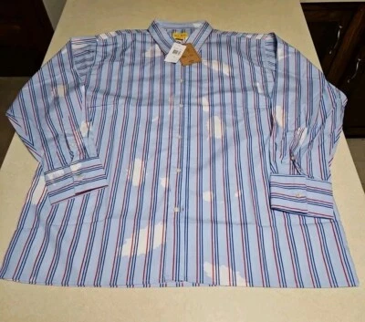 Camisa de vestir para hombre PJ Mark XL manga larga a rayas botones detalles botones delanteros nueva con etiquetas Foto 1 de 4