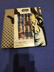 Disney Star Wars Collage Fabric Shower Curtain 70" x 72" 100% Polyester. - Picture 1 of 5
