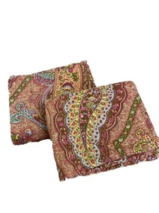 2 fundas de almohada Pottery Barn Etienne fundas Paisely Borgoña 100 % algodón estándar - Imagen 1 de 5
