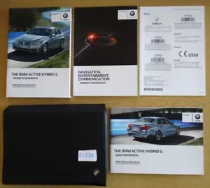GENUINE BMW ACTIVE HYBRID 5 2011-2014 OWNERS MANUAL HANDBOOK WALLET PACK C-738 - Picture 1 of 4