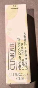 Clinique Pop Splash Lip Gloss + Hydration 4.3ml 14 Fruity Pop BNIB - Picture 1 of 1