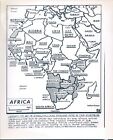 1962 Map Military Africa Nations Uganda British Continent Shaded Territory Photo