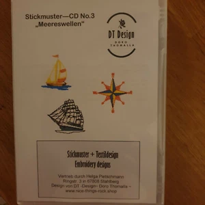 Stickdatei für Stickmaschine, maritim, Meer, exp, hus, pes, vp3, sew - Bild 1 von 4