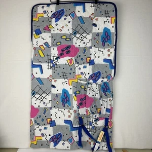 Vintage 80s Geometric Print An Original Nappersacker Kids Sleeping Bag Cotton - Picture 1 of 17