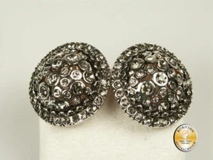 Orecchino Clip In Argento Placcato Oro Con Strass Per Donna Regalo - Foto 1 di 3