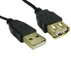 USB Extension Cable A to A Lead Male to Female 1m 2m 3m High Speed Gold Plated
