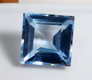 8.40 Ct Museum Blue Aquamarine Excellent Princess Natural Loose Gemstone - Picture 1 of 4