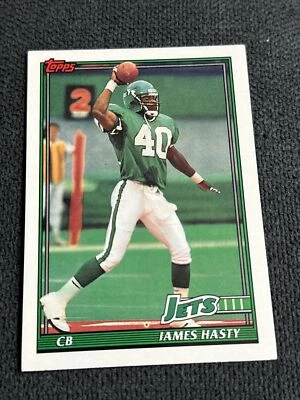1991 TOPPS JAMES HASTY #480 NEW YORK JETS  - Image 1 of 2