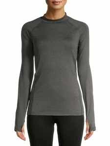 Athletic Works Women's Stretch Brushed Back Core Top S,M,L,2X Gray #WS3 - Picture 1 of 2