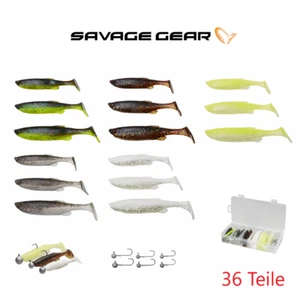 Fat MinnowT-Tail Kit Mixed Colors 36 teilig Gummifische Gummiköder Savage Gear - Bild 1 von 5