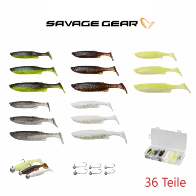 Fat MinnowT-Tail Kit  Mixed Colors  36 teilig Gummifische Gummiköder Savage Gear - Bild 1 von 4