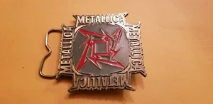 SCHNALLE / GÜRTEL - METALLICA BÖSES QUADRATISCHES - SCHWERMETALLBAND - 3 D - STAHL/EMAILLE - Bild 1 von 2