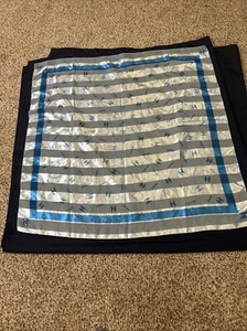 Coco Chanel Blue Silk Scarf 39x39 Beautiful Condition No Tag - Picture 1 of 3