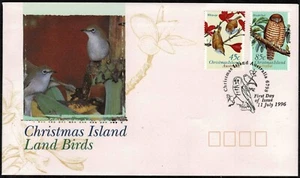 Christmas Island 1996 Christmas Island Land Birds FDC - Pair Of Stamps - Mint - Picture 1 of 1