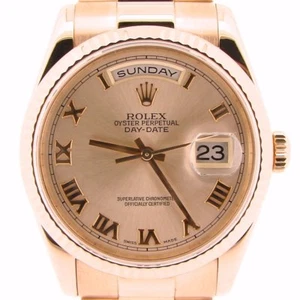 Rolex Day-Date President Herrenuhr 118235 18k Everosegold Rose Roman New Style - Bild 1 von 7
