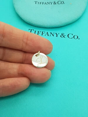 Tiffany & Co. Alfabeto Disco Letra Inicial "L" Plata Colgante Dije SOLO Foto 1 de 4