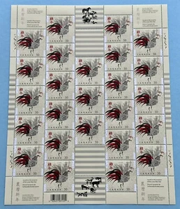 Canada 2005 Zodiac Series Lunar New Year of the Rooster Stamps Full Sheet 25v - Picture 1 of 4