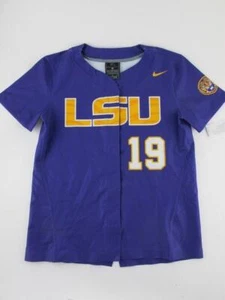 Nike NEW Louisiana State LSU Tigers Full Button Womens M Team Softball Jersey - Picture 1 of 12