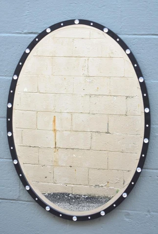 CARVERS GUILD BLACK OVAL MIRROR WITH SWAROVSKI CRYSTALS CIRCA 1994 Cover