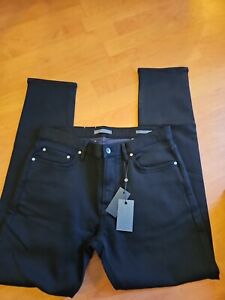 JOHN VARVATOS COLLECTION JV704 TAPERED FRENCH TERRY BLACK   NEW 33/32 NEW 