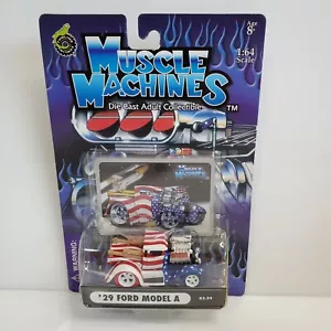 Rare Muscle Machines Stars & Stripes 29 Ford Model A Truck Chase Red White Blue - Picture 1 of 3