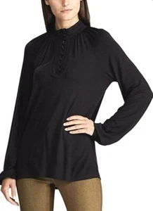 Lauren Ralph Lauren Womens NWT Petite Long Sleeve Jersey Mockneck Blouse Size PM - Picture 1 of 3