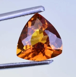 4.20 Ct Trillion Natural Yellow Grossular Andradite FL Garnet CERTIFIED Gemstone - Picture 1 of 6