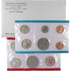 1971 Uncirculated Coin Set U.S Mint Original Government Packaging OGP - Picture 1 of 6