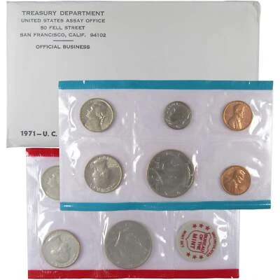 1971 Uncirculated Coin Set U.S Mint Original Government Packaging OGP - Image 1 of 4