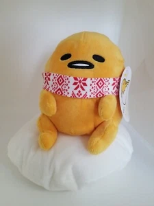 Peluche Sanrio Gudetama The Lazy Egg nuovo 2022 con sciarpa natalizia natalizia 9" peluche - Foto 1 di 10