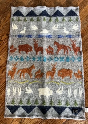 Pendleton Beaver State Wool Blanket Native American 25”x 37” Shared Paths Crib - Image 1 of 4
