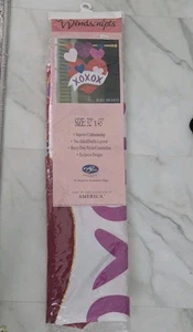 NWT WINDSCULPTS XTRA LG 32 X 43 XOXO DECORATIVE GARDEN FLAG #1 BRAND TWO SIDED - Picture 1 of 6
