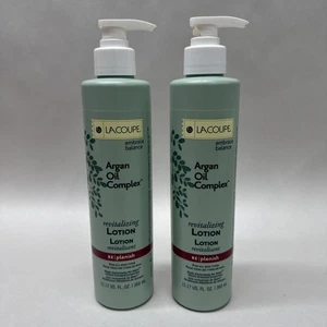 Lotto 2 CONFEZIONI LaCoupe Olio di Argan Complesso Lozione Rivitalizzante Set 12oz Dovelok - Foto 1 di 3