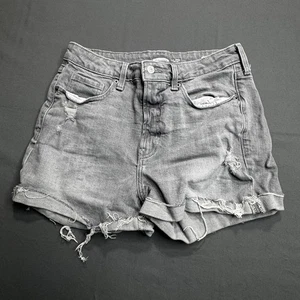 Old Navy Damen High Rise OG Denim Jeans Shorts Used-Look grau Größe 8 - Bild 1 von 11