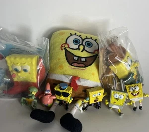 Spongebob Squarepants Toy Lot; Spongebob Plush, Pokemon Pvc Vintage Figures - Picture 1 of 10